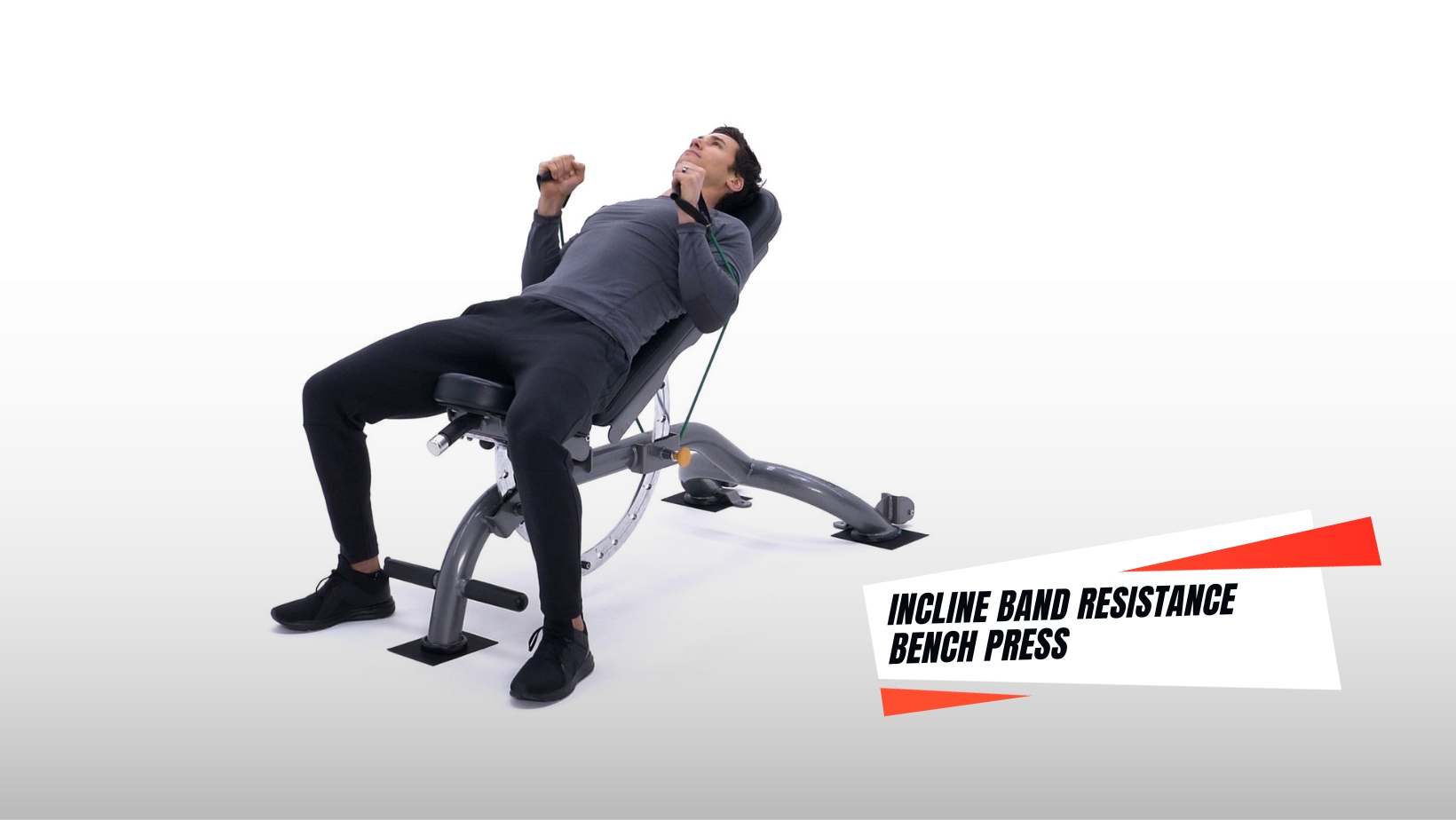 Incline Band Resistance Bench Press